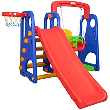 Playground Slide Swing Vasia Red Blue